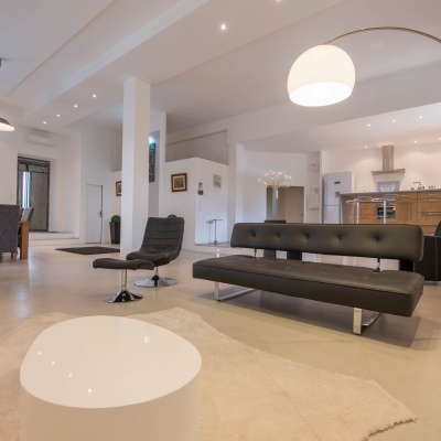 Salon du loft dans gîte près de la cité de Carcassonne